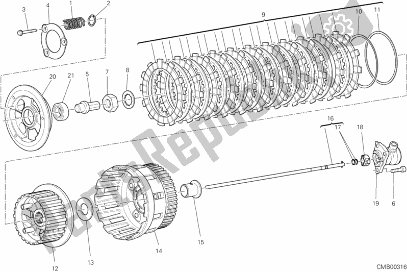 Toutes les pièces pour le Embrayage du Ducati Monster 1200 USA 2014